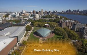 Site of the new Music Building (Photo by AboveSummit with Christopher Harting)