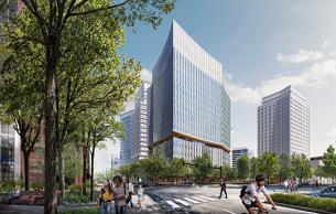Volpe site, mixed-use building (rendering by NBBJ)