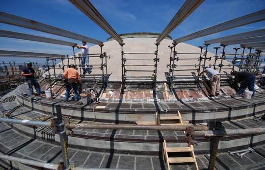 Dome exterior with scaffolding