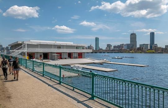 Exterior with docks (Photo by Richard Mandelkorn Photography)