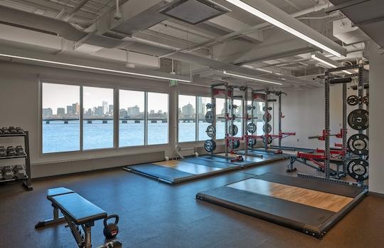Weights and training space (Photo by Richard Mandelkorn Photography)