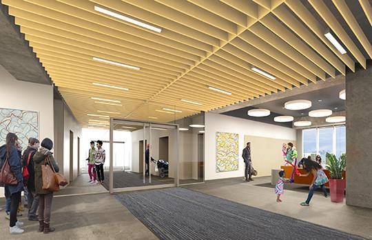 Rendering Graduate Student commons, Courtesy NADAAA Rendering Graduate Student commons, Courtesy NADAAA