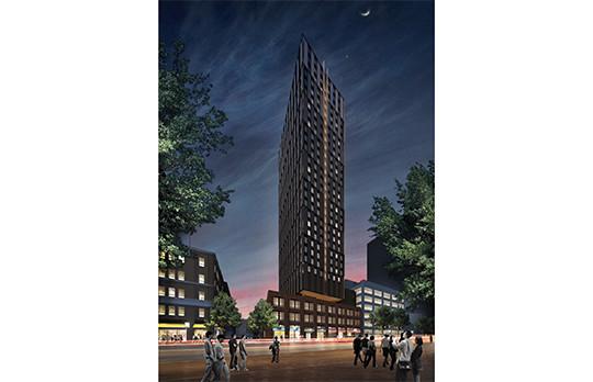 Rendering of Site 4 at night, Courtesy NADAAA Rendering of Site 4 at night, Courtesy NADAAA