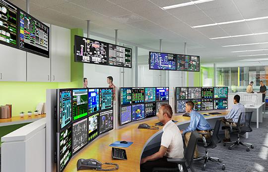 Interior view of control room (Illustration courtesy of Ellenzweig)