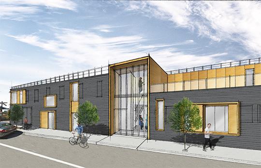 Concept for Theater Arts South façade; Illustration by designLAB architects, inc. Concept for Theater Arts South façade