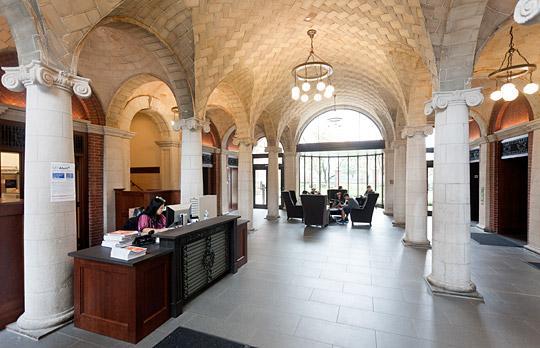 Photographer Chris Brown Maseeh Hall lobby photo