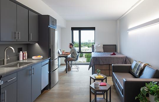 Graduate Junction living space (photo by Chuck Choi)