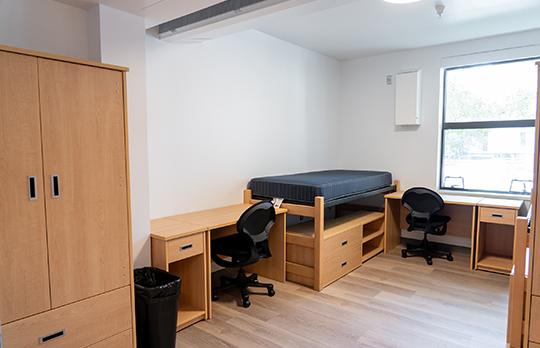 East Campus living space (Courtesy Consigli, photo by Leo Bonarrigo) East Campus living space (Courtesy Consigli, photo by Leo Bonarrigo)