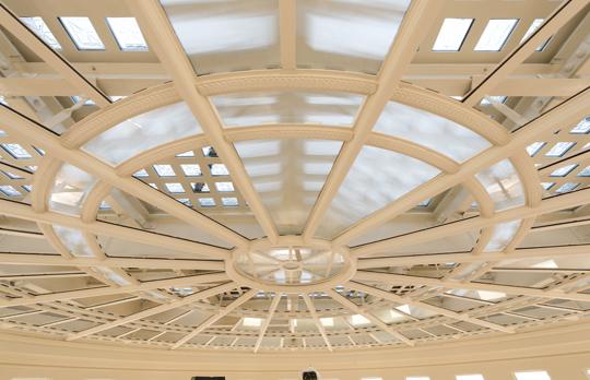 MIT Dome oculus interior during renovation
