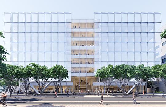 The south-facing façade (Courtesy SOM) The south-facing façade (Courtesy SOM)