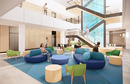 W20 Atrium rendering (Courtesy Gensler)